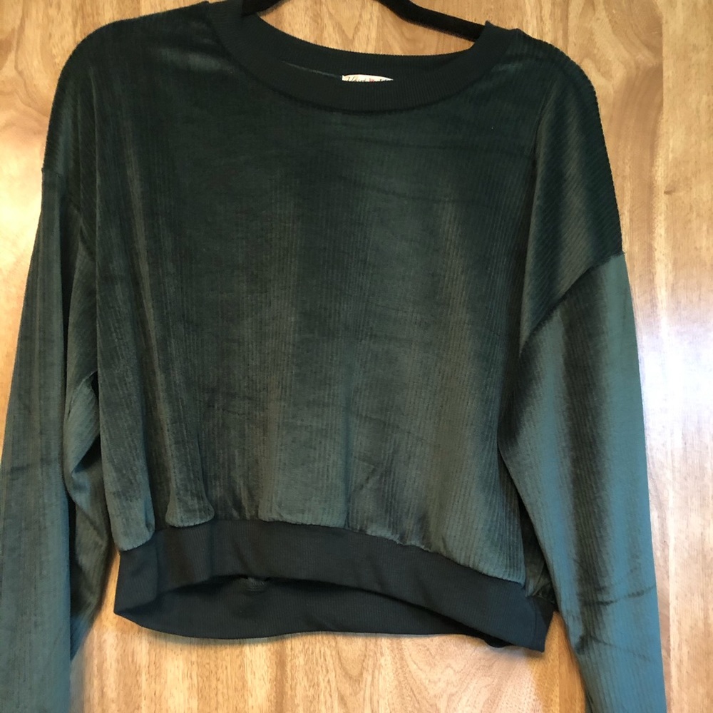 Dark green velvet sweater